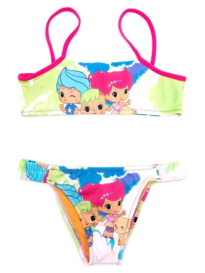 Amir Slama Kids' Printed  + Chocolix Bikini Set In Multicolour