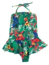 Amir Slama Printed Swimsuit In Green