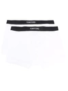 Tom Ford Mens Grey Logo-waistband Stretch-cotton Boxers Pack Of Two In White
