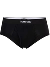 Tom Ford Cotton Briefs With Elastic Band In Black