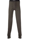 Tom Ford Logo-waistband Long Johns In Green