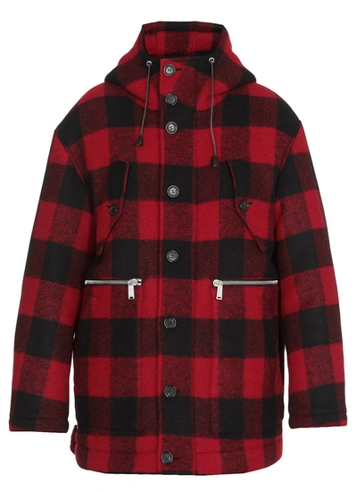 Dsquared2 Coats In Black\red