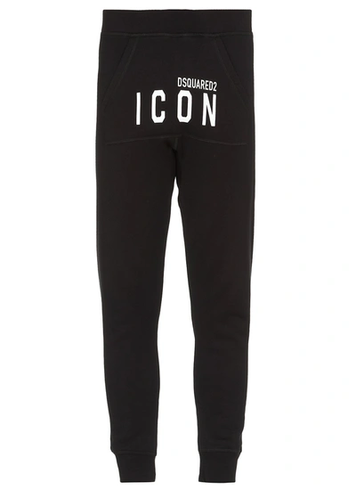 Dsquared2 Printed Trousers In Black