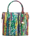 Brahmin Small Caroline Croc Embossed Leather Satchel In Energy Melbourne