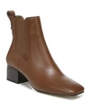 Franco Sarto Waxton Womens Zipper Ankle Boots In Hazelnut Leather