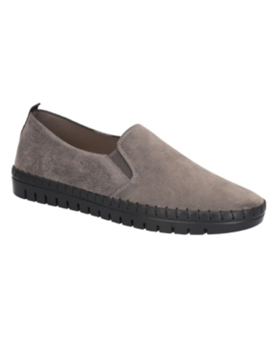 Easy Street Fresh Perforated Slip-on Sandal In Grey Matte