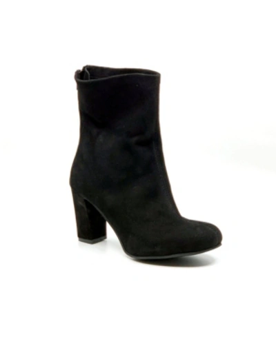 All Black Women's Hi Ankle Pull On Booties Women's Shoes In Black