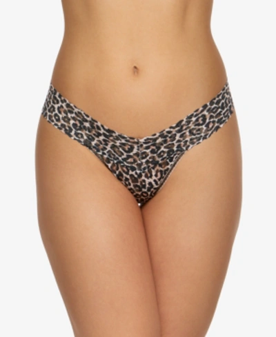 Hanky Panky Printed Low-rise Signature Lace Thong In Instinct