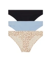 Honeydew Women's Skinz Hipster, Pack Of 3 In Black, Cove, Sandlewood Leopard