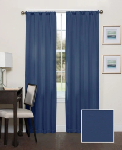 Eclipse Darrell Thermaweave Blackout Panel, 37" X 95" In Indigo