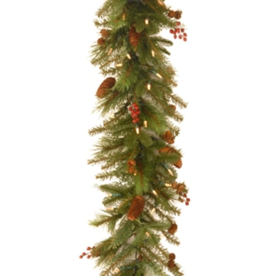 National Tree Company National Tree 6' Noelle Garland With 60 Softwhite Led Battery Operated Lights In Green