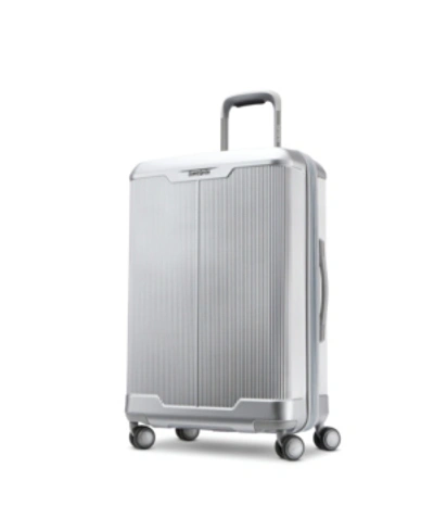 Samsonite Silhouette 17 25" Check-in Expandable Hardside Spinner In Aluminum Silver