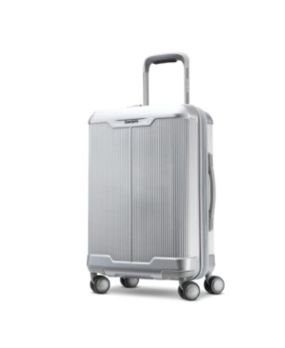 Samsonite Silhouette 17 21" Carry-on Expandable Hardside Spinner In Aluminum Silver