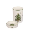 Spode Christmas Tree Wine Chiller & Coaster Set In White Multi