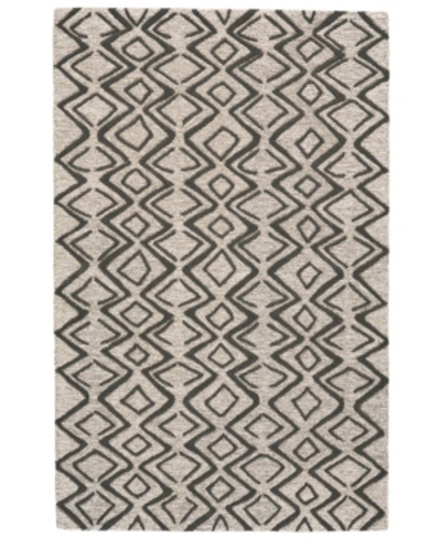 Simply Woven Enzo R8733 Charcoal 3'6" X 5'6" Area Rug