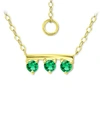 Giani Bernini Lab-created Imitation Blue Sapphire Trio Pendant Necklace, 16" + 2" Extender (also In Lab-created Gr In Green Quarz/gold