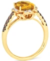 Le Vian Amethyst (3 Ct. T.w.) & Diamond (3/8 Ct. T.w.) Ring In 14k White Gold (also In Blue Topaz & Citrine) In Citrine