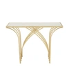 Rosemary Lane Modern Metal Console Table In Gold-tone