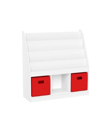 Riverridge Home Kids Bookrack With Three Cubbies In Red
