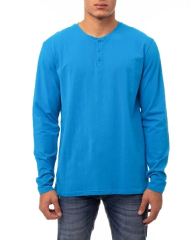X-ray Henley Long Sleeve T-shirt In Ocean Blue