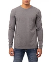 X-ray Men's Soft Stretch Crew Neck Long Sleeve T-shirt In Charcoal Heather