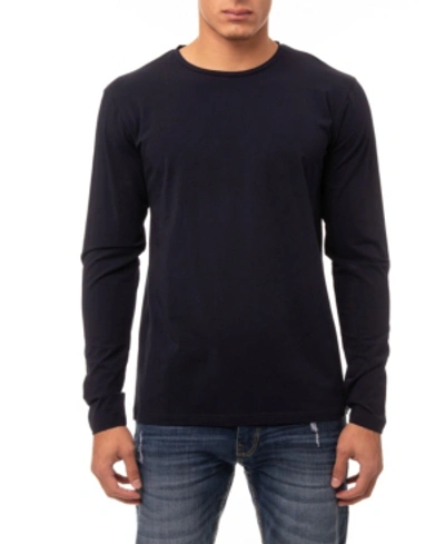 X-ray Men's Soft Stretch Crew Neck Long Sleeve T-shirt In Navy