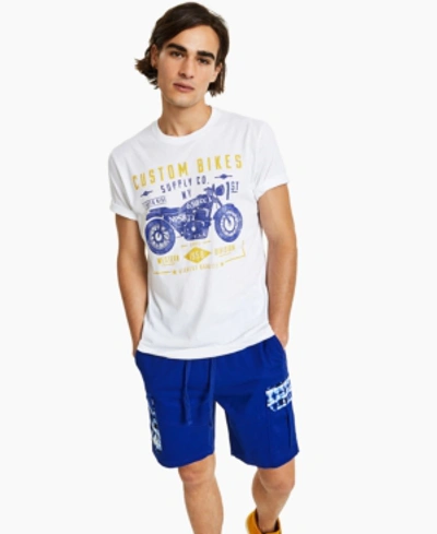 Sun + Stone Men's Custom Bike T-shirt, Created For Macy's In White