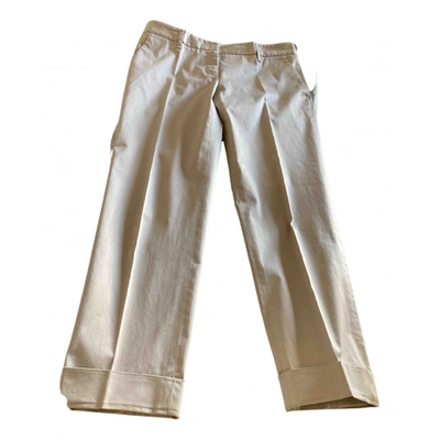 Pre-owned Prada Slim Pants In Beige
