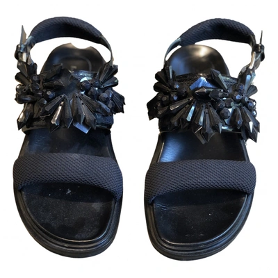 Pre-owned Marni Cloth Sandal In Black