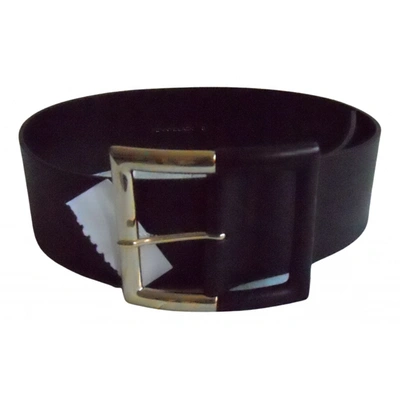 Pre-owned Max Mara Leather Belt In Black