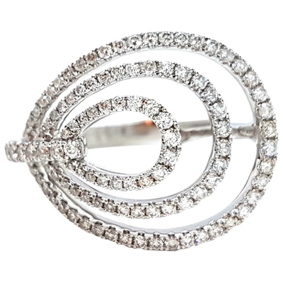 Pre-owned Djula White Gold Ring In Silver
