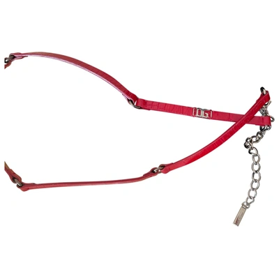 Pre-owned Dolce & Gabbana Leather Belt In Red