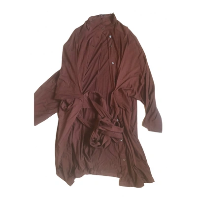 Pre-owned Ann Demeulemeester Top In Burgundy