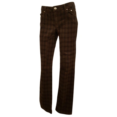 Pre-owned Siviglia Straight Pants In Brown