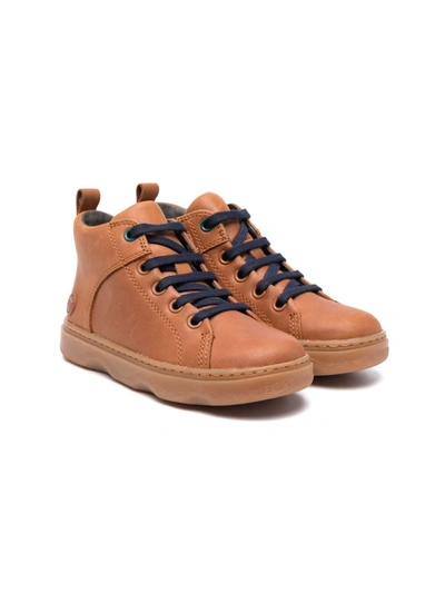 Camper Kido Ankle Boots In 褐色