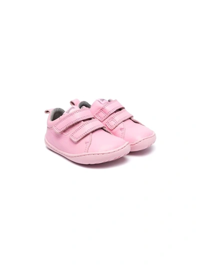 Camper Babies' Peu Cami Fw Leather Trainers In 粉色