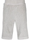 Helmut Lang Straight-leg Cotton Track Shorts In 灰色