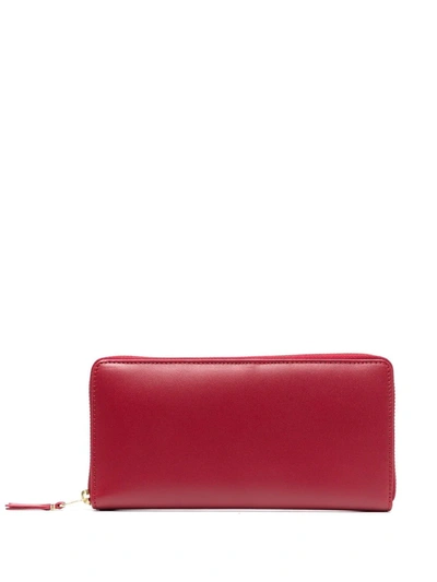 Comme Des Garçons Zip Around Continental Wallet In 红色