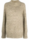 Maison Margiela Chunky-knitted Crewneck Jumper In Green