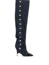 Giuseppe Zanotti Harper Stud-detail Knee-high Boots In Blue