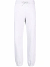 Msgm Logo Detail Jersey Sweatpants In Grey