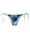 Lygia & Nanny Thai Print Bikini Bottoms In Blau