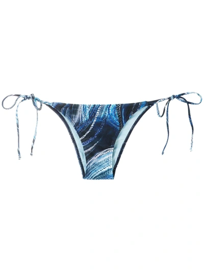 Lygia & Nanny Thai Print Bikini Bottoms In Blau