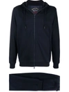 Paul & Shark Cotton Fleece Two Piece Tracksuit In Blau