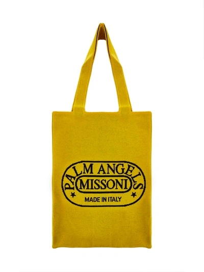 Palm Angels X Missoni Shoulder Bag In Yellow