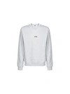 Msgm Logo Printed Crewneck Sweatshirt In Grey