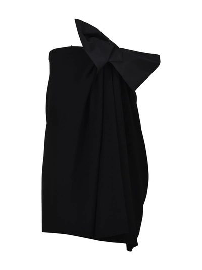 Saint Laurent Mini Black Dress With Bow