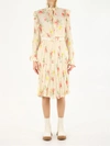 Balenciaga Off-shoulder Crinkle-effect Floral-jacquard Dress In Multicolor