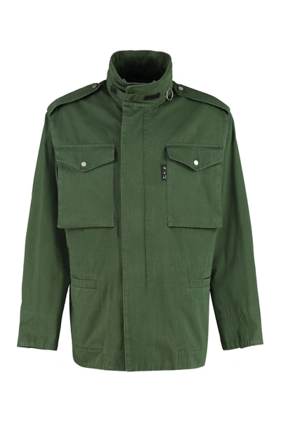 Off-white Arrows-motif Hooded Jacket In Green