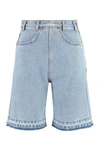 PHILOSOPHY DI LORENZO SERAFINI HIGH-RISE CUT-OFF DENIM SHORTS,03085730 A0295